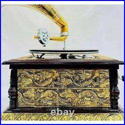 Vintage Gramophone Fully Functional Working Phonograph Win-up Record player