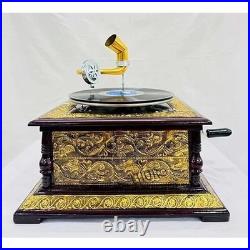 Vintage Gramophone Fully Functional Working Phonograph Win-up Record player