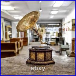 Vintage Gramophone, Fully Functional Working Phonograph, win-up record player Vintage Gramophone, Fully Functional Working Phonograph, win-up record player