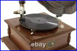Vintage Gramophone HMV Fully Functional Phonograph, win-up record player Working