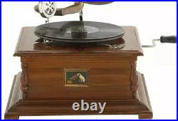 Vintage Gramophone HMV Fully Functional Phonograph, win-up record player Working
