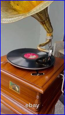 Vintage Gramophone Player Phonograph Vinyl Recorder vintage Gramophone Working