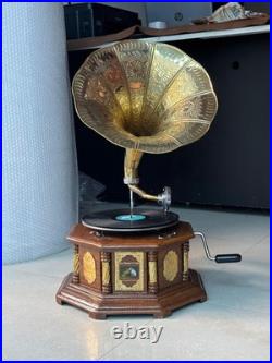 Vintage HMV Gramophone Fully Functional Working Phonograph, win-up record player Vintage HMV Gramophone Fully Functional Working Phonograph, win-up record player