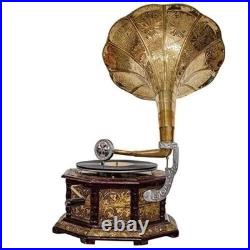 Vintage HMV Gramophone Fully Functional Working Phonograph, win-up record player