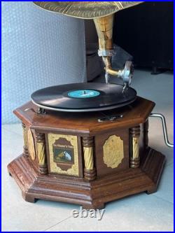 Vintage HMV Gramophone Fully Functional Working Phonograph, win-up record player Vintage HMV Gramophone Fully Functional Working Phonograph, win-up record player
