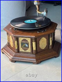 Vintage HMV Gramophone Fully Functional Working Phonograph, win-up record player Vintage HMV Gramophone Fully Functional Working Phonograph, win-up record player