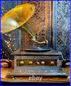 Vintage HMV Gramophone Fully Functional working Phonograph, win-up record player