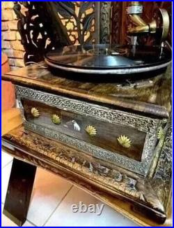 Vintage HMV Gramophone Fully Functional working Phonograph, win-up record player