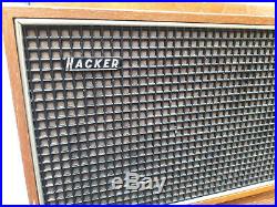 Vintage Hacker GP45 Grenadier Teak Cased Record Player with Amplifier