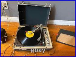Vintage KLH Model Eleven Portable Suitcase Phonograph Record Player GREY Vintage KLH Model Eleven Portable Suitcase Phonograph Record Player GREY