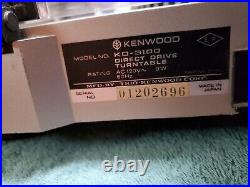 Vintage Kenwood Record Player KD-3100 Direct Drive Auto Return Turntable Japan