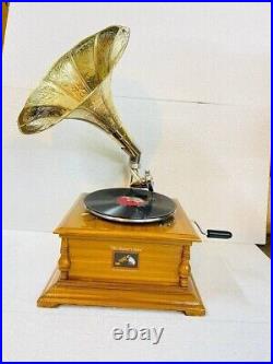 Vintage Look HMV Gramophone Phonograph Record Player Working Vinyl Occasion Gift