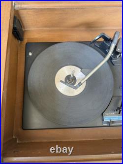 Vintage MCM 1970s Sylvania Solid State FM/AM Stereo Record Player Console NICE