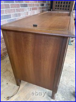 Vintage MCM 1970s Sylvania Solid State FM/AM Stereo Record Player Console NICE