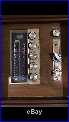 Vintage Magnavox Record Player Console mid century danish modern bar cabinet 60s