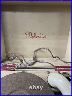 Vintage Melodier C-14-C Victrola style portable phonograph record player