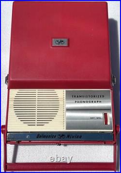 Vintage Mid Century Delmonico Nivico TRP-29 Transistorized Phonograph WORKS