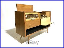 Vintage Mid Century German Grundig Majestic Console Radio Record Player Atomic