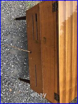 Vintage Mid Century Morse Stereophonic Record Player Wood Cabinet Speaker