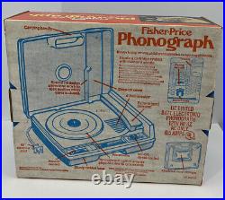 Vintage NOS Fisher Price Portable Phonograph Record Player 1982 825 with Box NEW