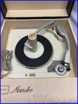 Vintage Original Webcor Maestro LP record Player in case EP1251-1 16 x 15 x 9