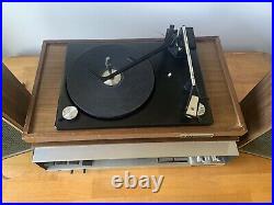 Vintage Panasonic RD-7673 Record Player & RE-7700 Radio Reciever With 2 Speakers