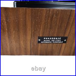Vintage Panasonic RD-7703 Automatic Turntable Record Player WORKS-Needs Needle