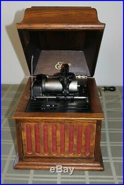 Vintage Phonograph EDISON Amberola 30 Cylinder Record Player WORKS