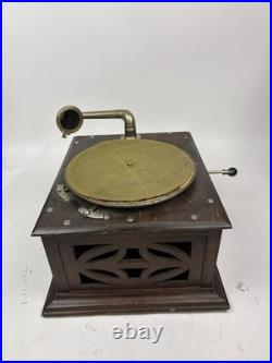 Vintage Phonograph Turntable Record Player Silvertone Thomas Edison Pahe