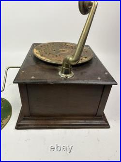 Vintage Phonograph Turntable Record Player Silvertone Thomas Edison Pahe Vintage Phonograph Turntable Record Player Silvertone Thomas Edison Pahe