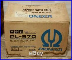 Vintage Pioneer PL-570 Turntable record player with original box