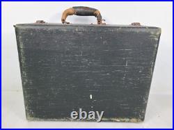 Vintage Pollyanna Green Silver Phonograph Record Player Swiss Made (TESTED)