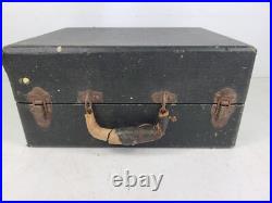 Vintage Pollyanna Green Silver Phonograph Record Player Swiss Made (TESTED)