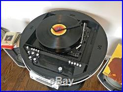 Vintage RARE Weltron 2005 record player radio 8 track turntable WITH speakers