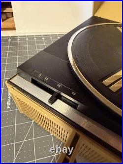 Vintage RCA Vibra Portable Turntable Record Player Suitcase Tested Working Rare
