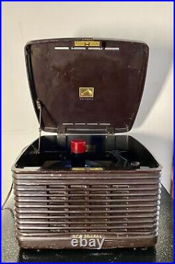 Vintage RCA Victor Bakelite Phonograph Record Player Model 45-EY-3 Powers On