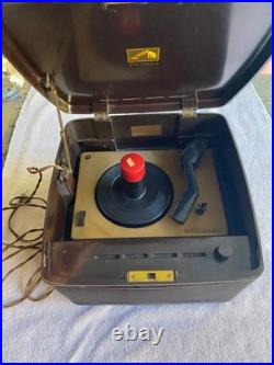Vintage RCA Victor Victrola Bakelite 45 Record Player Phonograph Tested Works