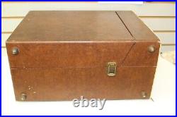 Vintage Rca Victor Portable Phonograph Record Player Model 2es38 Tube Amplifier