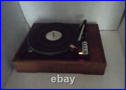 Vintage Realistic Elac Miracord 50 H Record Player/Turn Table With Dust Cover