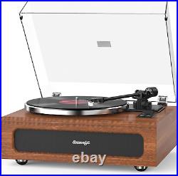 Vintage Record Player for Vinyl with Speakers High Fidelity Belt Drive Turntable