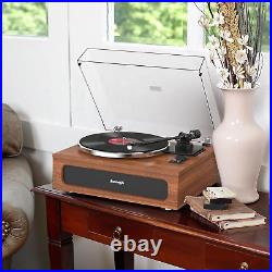 Vintage Record Player for Vinyl with Speakers High Fidelity Belt Drive Turntable