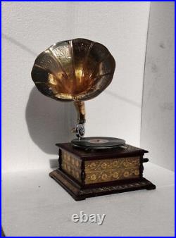 Vintage Record Working Player Gramophone Phonograph Antique Viny Recorder