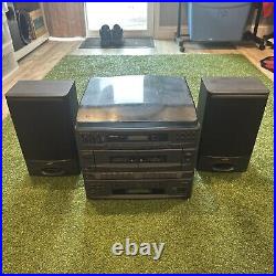 Vintage Samsung scm 6550 stereo record turntable, radio, tape, cd player works Vintage Samsung scm 6550 stereo record turntable, radio, tape, cd player works
