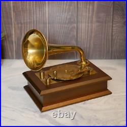 Vintage Sankyo Victrola Phonograph Record Player Music Jewelry Trinket Box Decor