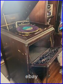 Vintage Silvertone Record Player and Cabinet