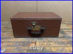 Vintage Silvertone Suitcase Record Phonograph Player 33 45 78 RPM with AM Radio