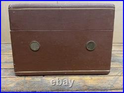 Vintage Silvertone Suitcase Record Phonograph Player 33 45 78 RPM with AM Radio