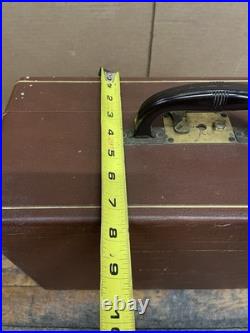 Vintage Silvertone Suitcase Record Phonograph Player 33 45 78 RPM with AM Radio