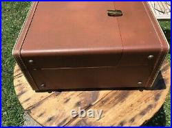Vintage Silvertone Suitcase Record Player Model 7245 Sears Roebuck & Co. Tubes