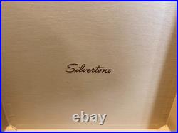 Vintage Silvertone Suitcase Record Player Phonograph Powers On Spins